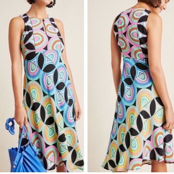 Anthropologie Kenzie Geo Mod Print dress - Picture 2 of 6